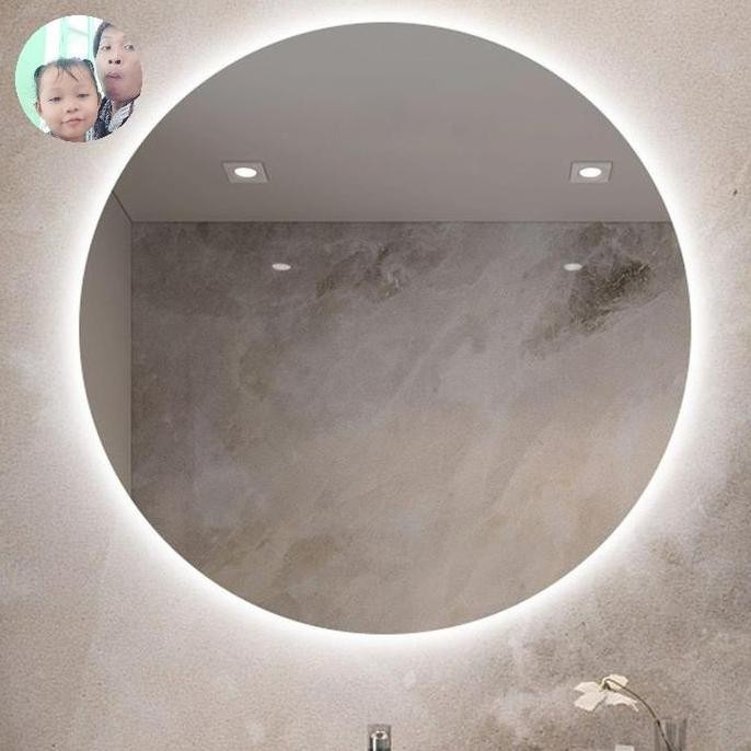 NEW Mirror Led Cermin Dinding Cermin Kamar Mandi Cermin bulat round led