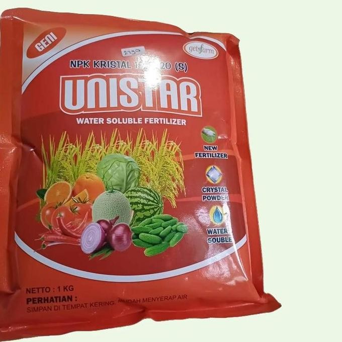 

Terlaris Pupuk Unistar Geni 1 Kg Buah/ Pupuk Npk Buah Kristal Powder