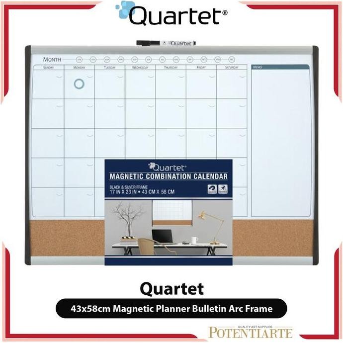 

Produk Baru!! Papan Tulis Tempel Quartet 43x58cm Magnetic Planner Bulletin Arc Frame