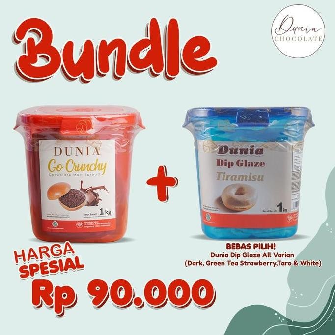 

Produk Baru!! PAKET HEMAT BUNDLING | Dunia Go Crunchy & Dip Glaze | Selai & Camilan Cokelat dari Rice Crispy untuk Baking | Dark Choco, Coklat & Manis. Chocolate duniagocrunchy
