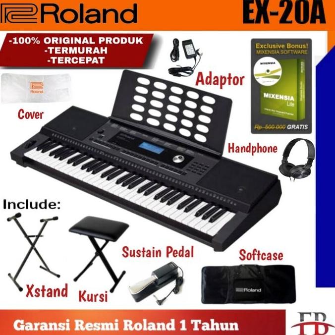 Roland Ex20A Keyboard + Xstand + Sustain / Ex20A / Ex 20 A / Ex20 Hits
