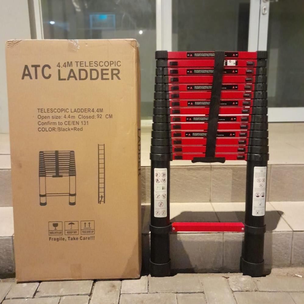 ND Tangga Teleskopik Lipat Tangga Tangan Aluminium 4.4 Meter Merk ATC
