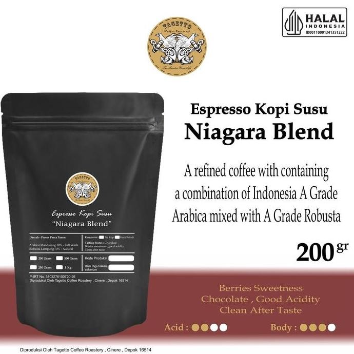 

ESPRESSO KOPI SUSU NIAGARA BLEND 200GR BIJI DAN BUBUK TERMURAH