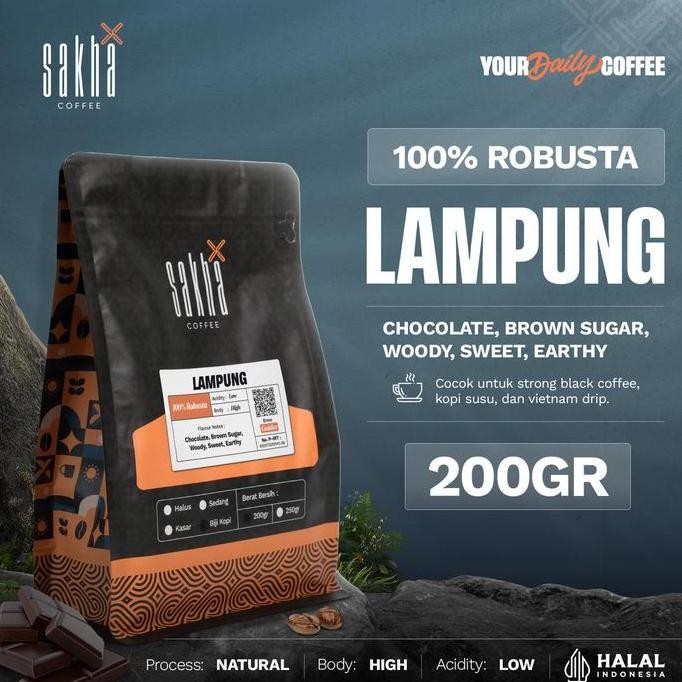 

KOPI ROBUSTA LAMPUNG COFFEE ROAST BEAN ESPRESSO ROASTED BEANS BIJI BUBUK 200 GRAM TERMURAH