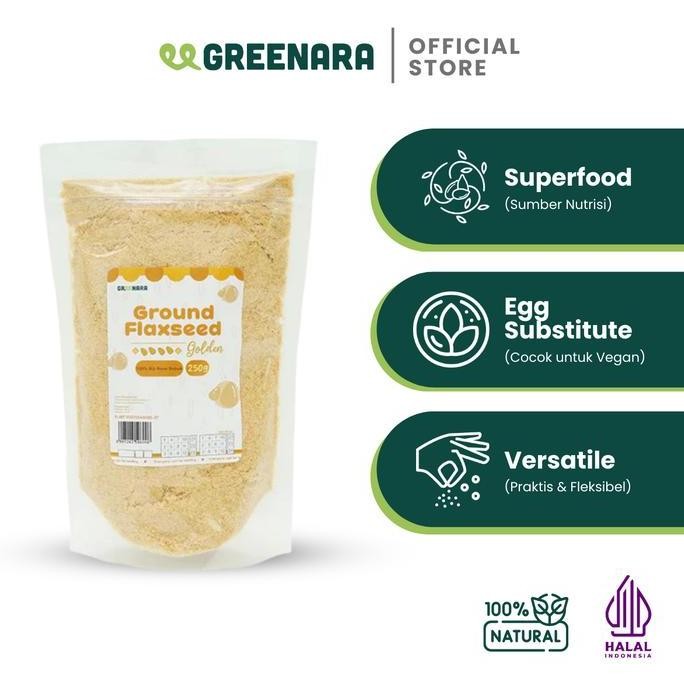 

BUBUK BIJI RAMI EMAS 250GR / GROUND GOLDEN FLAXSEED TERMURAH