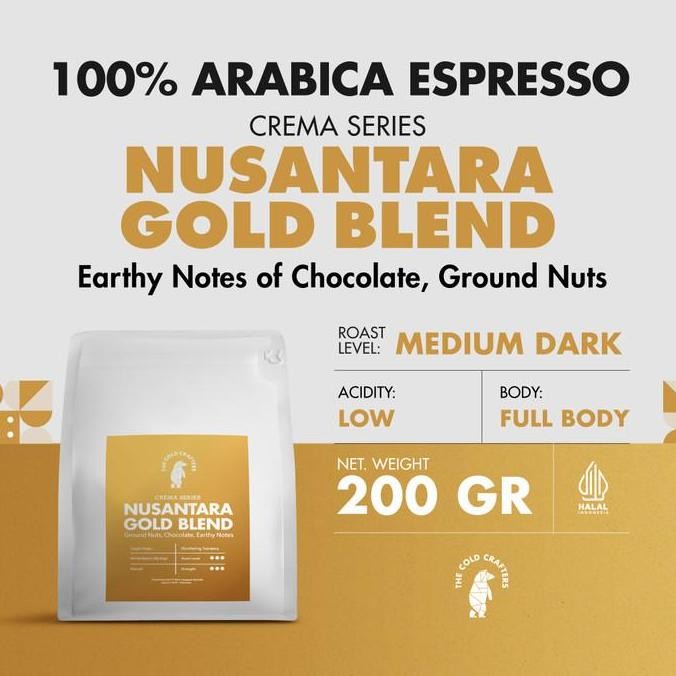 

NUSANTARA GOLD BLEND ARABIKA COFFEE ARABICA BIJI KOPI BUBUK 200GR TERMURAH