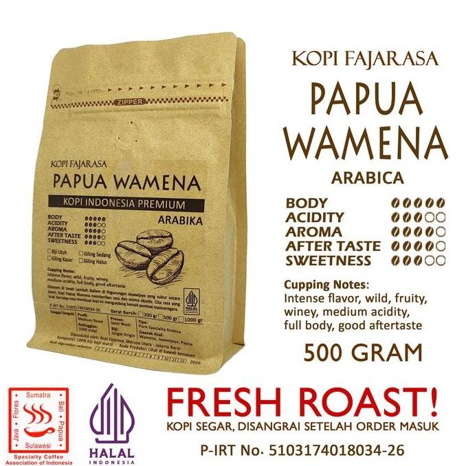 

KOPI FAJARASA PAPUA WAMENA BIJI KOPI ARABICA 500 GRAM TERMURAH