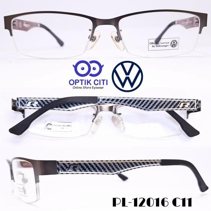 Frame Kacamata Pria Vw Half Titanium Golf Series Grade Original Terlaris