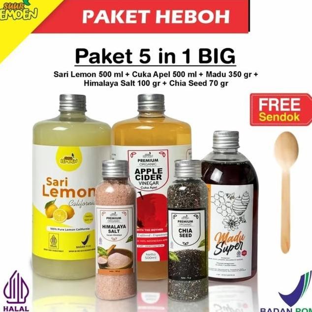 

Paet Heboh Hemat Untu Dan Deto 5In1 Ari Lemon Ml Cua Apel Ml Chia Eed 70Gr Garam Himalaya 100Gr Madu Hutan 350Gr