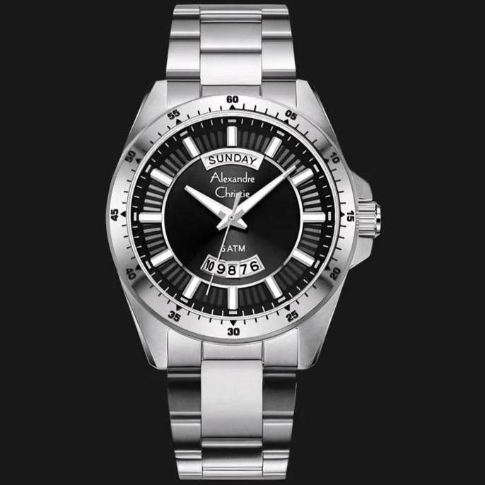 Grosir Alexandre Christie 6678Me Pria Original Garansi 1Tahun Jam Quartz Stainless Watches