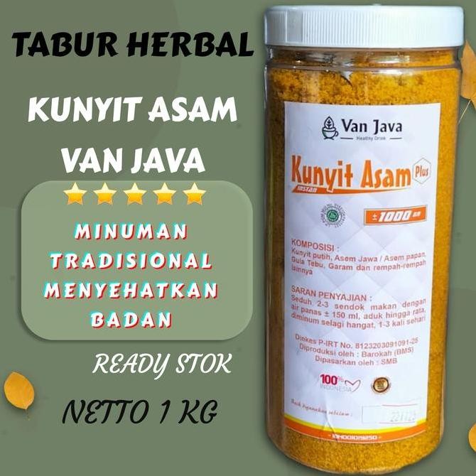 

Produk Baru!! Kunyit Asam | Kunir Asem Bubuk Instan Van Java 1Kg Minuman Tradisional