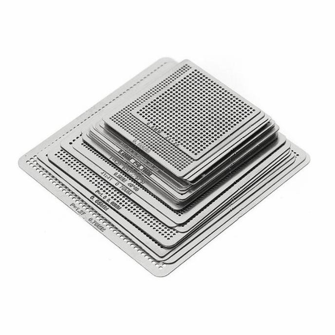 

TERLARIS - 26 Pcs Stensil plat BGA Die Stent Universal untuk SMT SMD