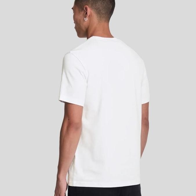 Promo Lyle And Scott Contrast Pocket T-Shirt White Original