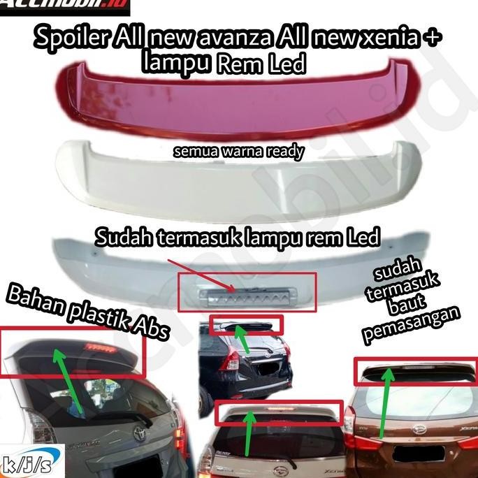 NEW spoiler plastic all new avanza xenia dengan lampu