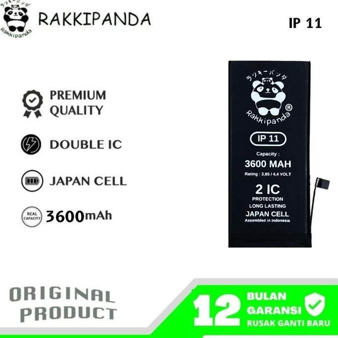 rakkipanda compatible with iphone 11 batre batrai baterai battery ori -
