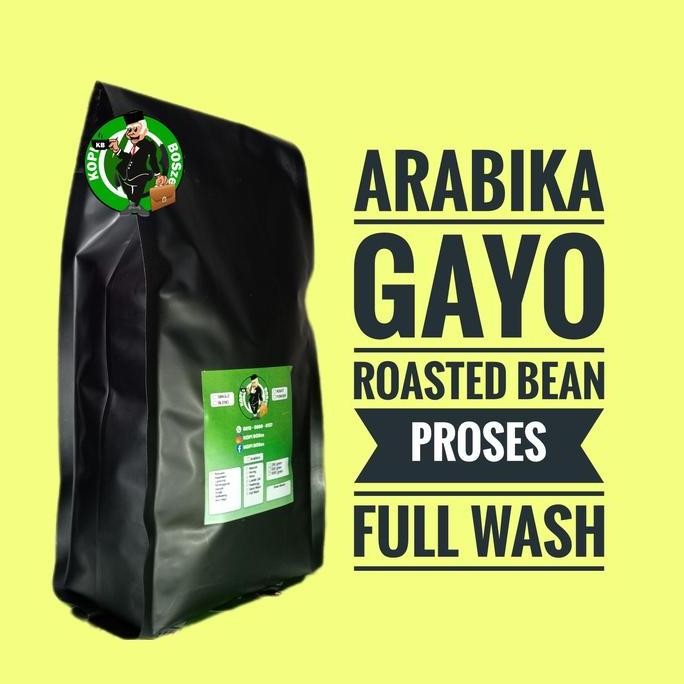 

KOPI ARABIKA ACEH GAYO 1 KG ROASTED BEAN. PREMIUM FULL WASH BIJI/BUBUK TERMURAH