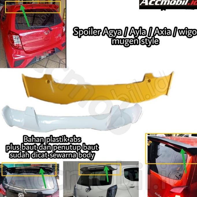 spoiler Agya ayla axia wigo model mugen plastik