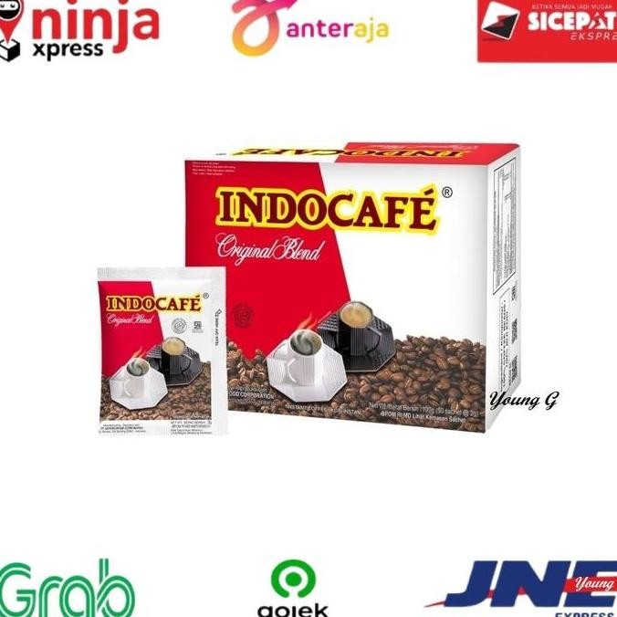 

50 SACHET COFFEE INDOCAFE ORIGINAL BLEND - KOPI BIJI ARABIKA ROBUSTA TERMURAH