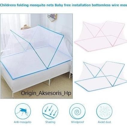 KELAMBU TENDA LIPAT SQUARE PERSEGI 160X190 KAMAR TIDUR ANTI NYAMUK LALAT PORTABLE PREMIUM KELAMBU LI