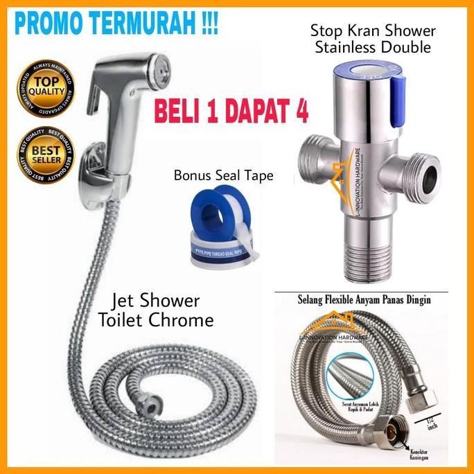 Tersedia Jet Shower Toilet Stop Kran Air Cabang Kloset Selang Panas Dingin