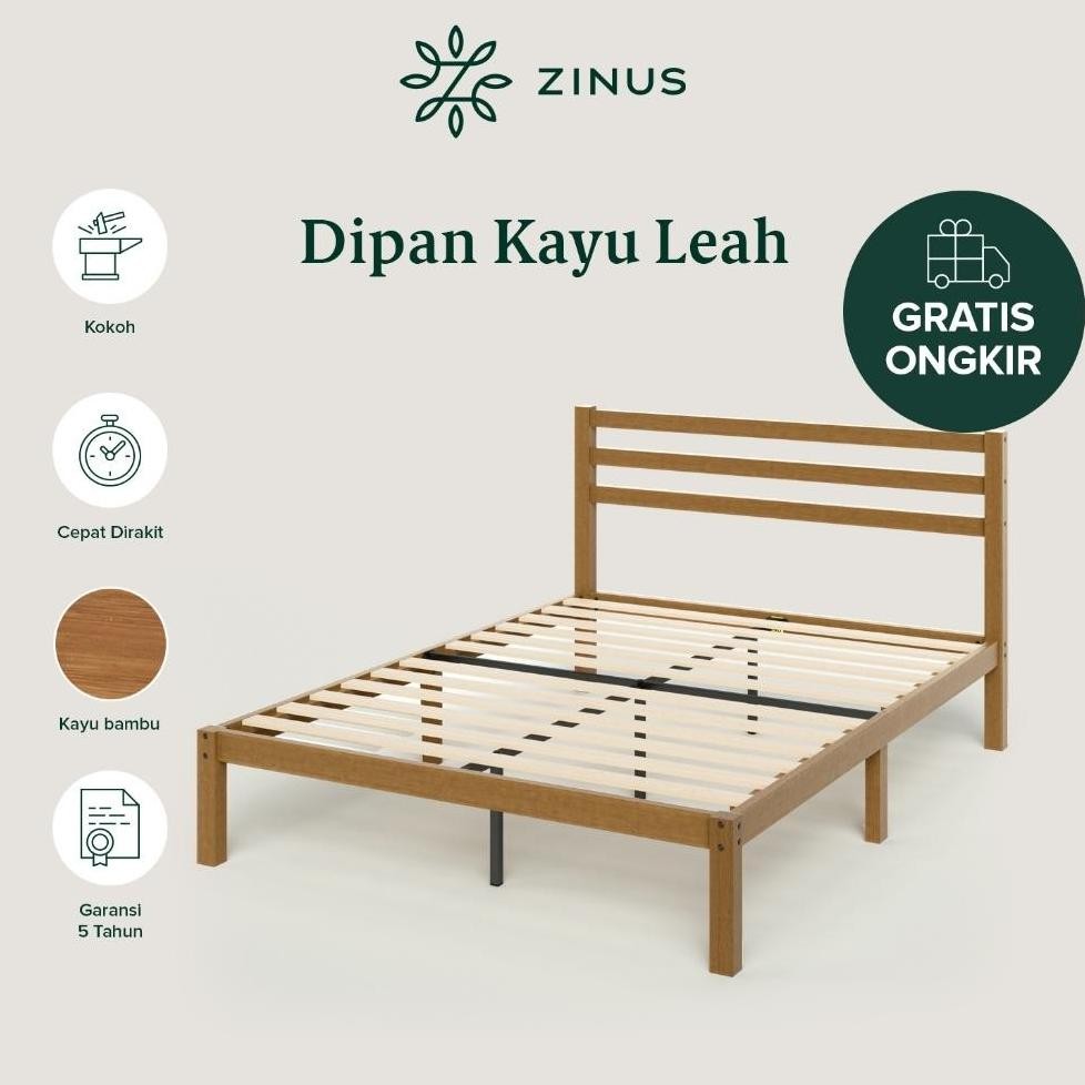Dipan Tempat Tidur Kayu Zinus Leah Gratis Ongkir