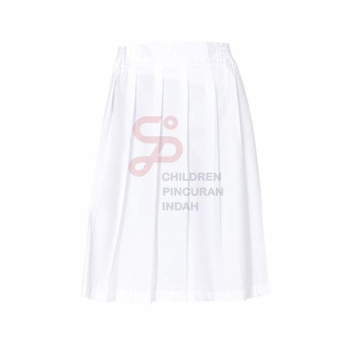 TERMURAH - Rok SD putih Pendek Karet Bahan FAMATEX size 6 - 15