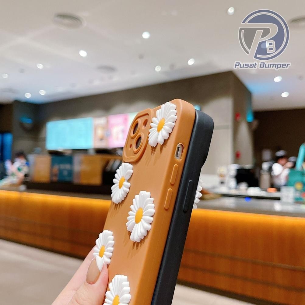 KT78 Pk32 Softcase Procamera Bunga Daisy 3D Iphone 6 6+ 7 7+ 8+ 8G  Se 2020 X Xr Xs Max Pb2516 Origi