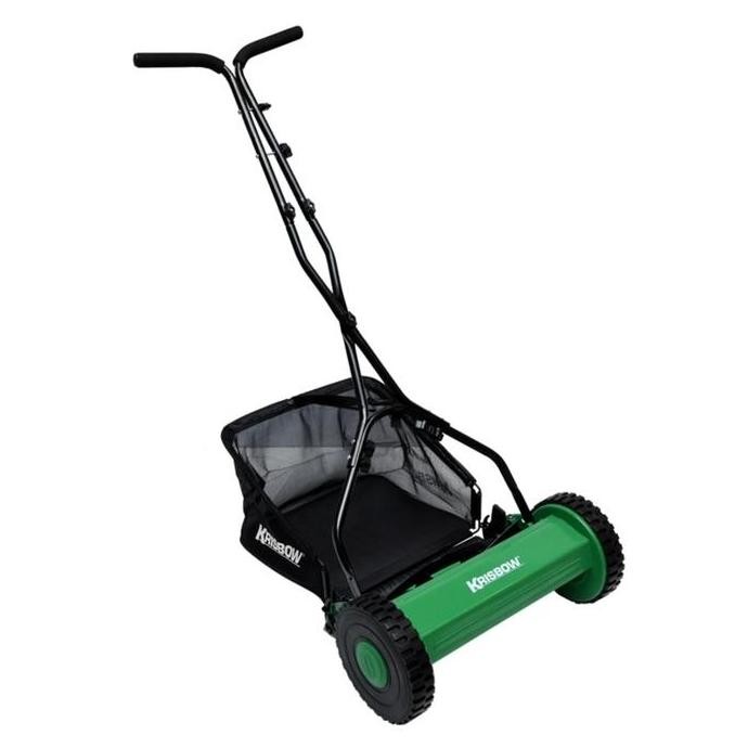 Krisbow Alat Potong Rumput Manual Dorong 15 inch