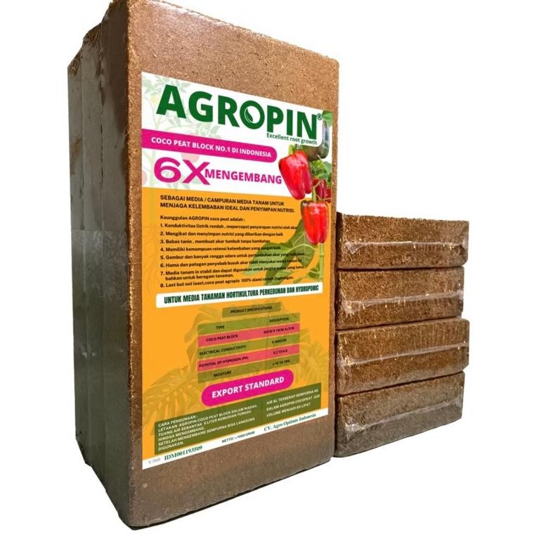 Agropin_Cocopeat Block Media Tanam Serabut Kelapa Organik 1 Kg