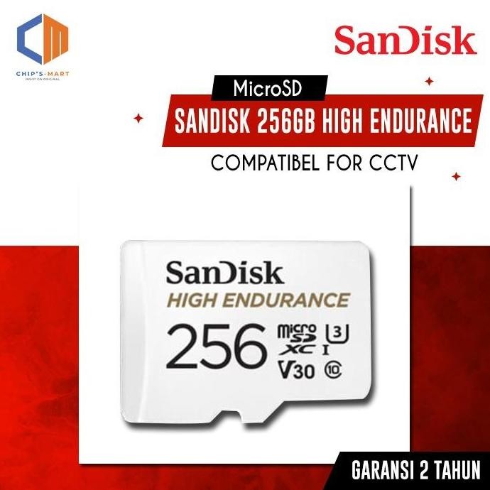 NEW SANDISK MicroSD 256GB HIGH ENDURANCE for IP cam CCTV 100% original