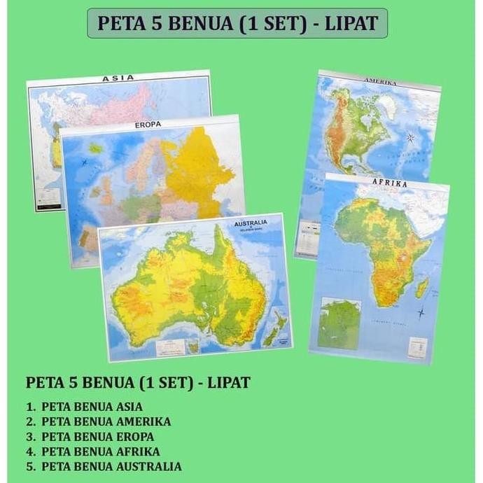 

ready stock PETA 5 BENUA - LIPAT (1 SET = 5 BUAH PETA)
