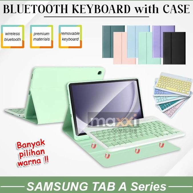 TERMURAH - Samsung Galaxy Tab A9+ Plus A9 A8 A7 Lite Keyboard Case Casing Cover