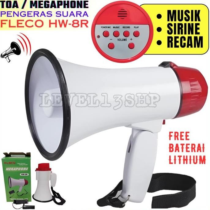 TERBARU - TOA SPEAKER UNTUK JUALAN KELILING Megaphone Toa Charger Fleco HW-8R Multifungs