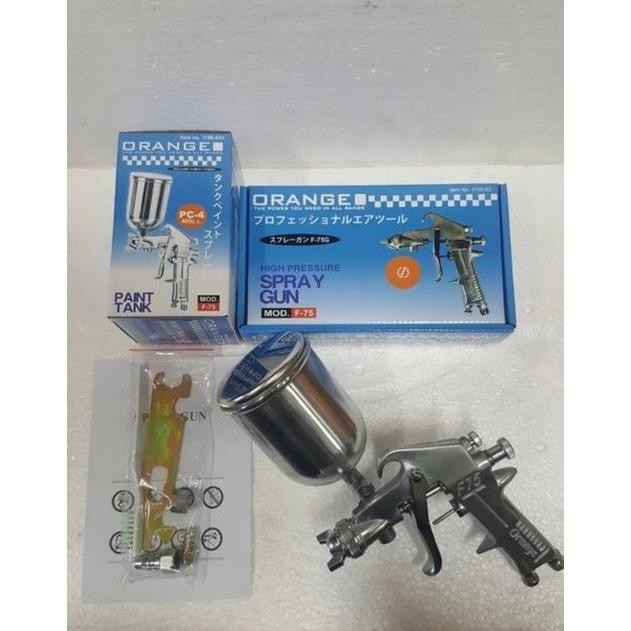 Spray Gun F75 Tabung Atas "Orange"