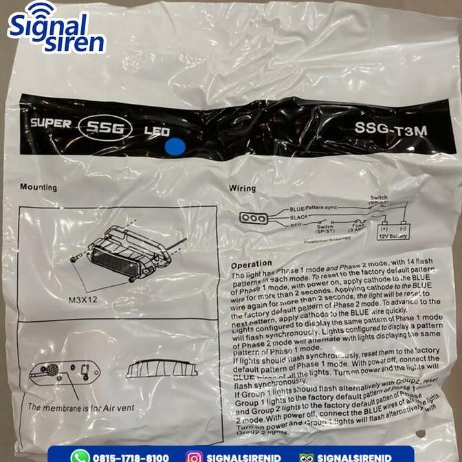 New T3 MIRROR SK3 Lampu Strobo Replika Feniex T3 (Bukan Feniex)