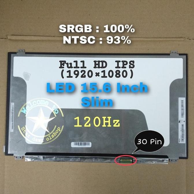 Led Lcd Asus Tuf Fx504Gd N156Hhe-Ga1 15.6 Inc 30 Pin Full Hd Ips 120Hz