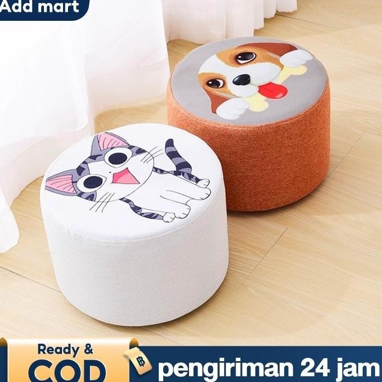 Sofa Bulat Kursi stool 28CM Sofa Stool Bulat Stool Kancing Sofa Bulat Minimalis