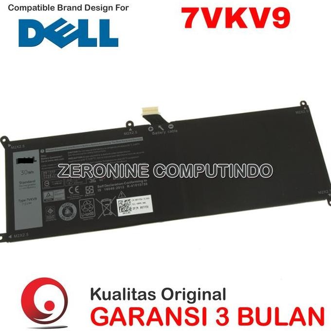 Baterai Dell Xps 12 9250 Latitude 12 7000 12 7275 12-7000 7275 7Vkv9 Premium Produk