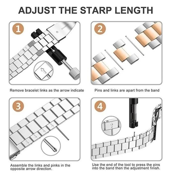 Strap Garmin Forerunner 165 Smart Watch Stainless 3 Beads Tali Jam Tangan 20Mm Terbaru Best Quality 