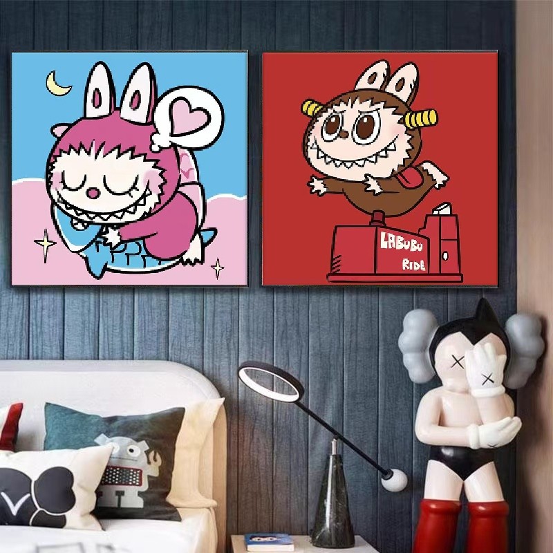 

LABUBU Paint By Numbers Kit 1 Set With Frame Digital Painting Landscape Cartoon LABUBU DIY Paint