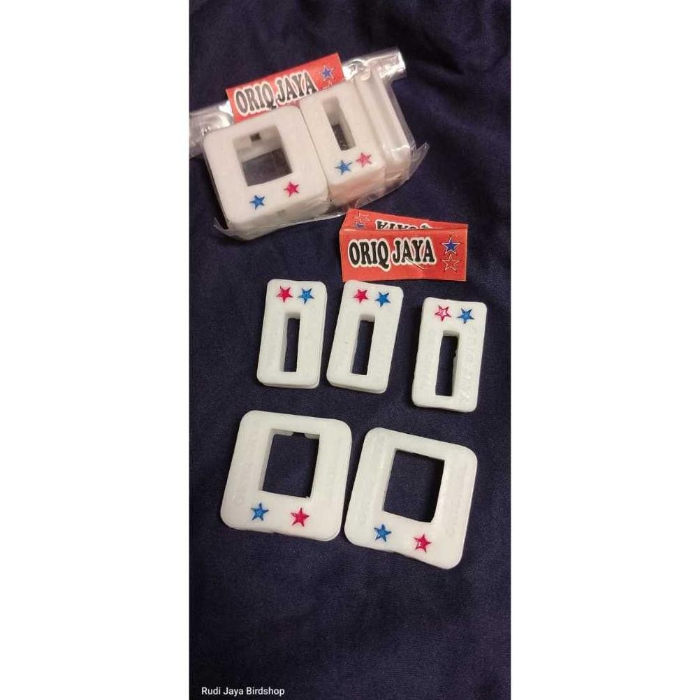 Asd-86 Hj-77 Stoper Sangkar Kotak Kacer Oriq Jaya Bahan Mika Plastik Warna Putih Mainan Variasi Kand