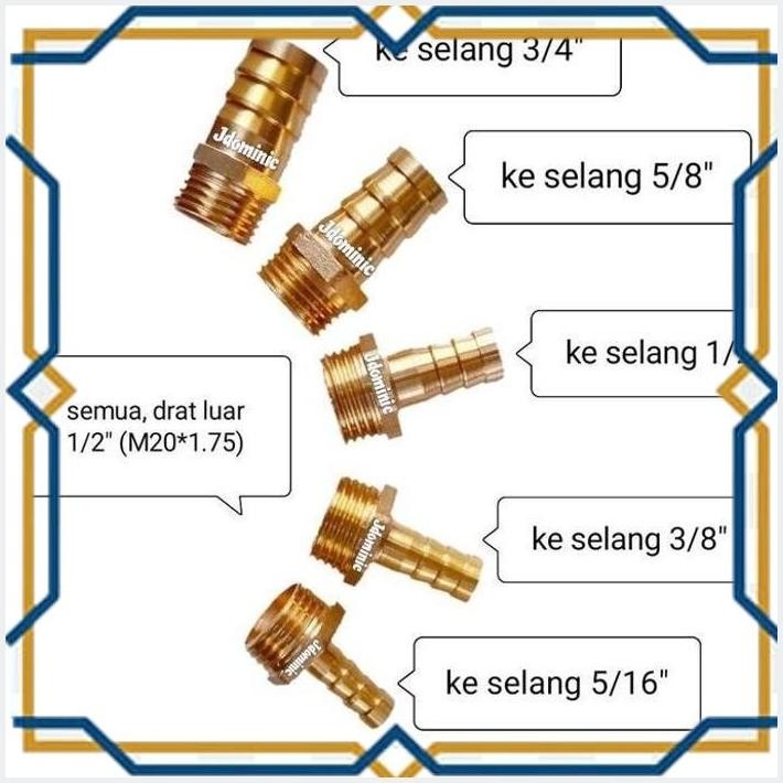 [JDO] SAMBUNGAN SELANG AIR KE DRAT 1/2" - ULIR LUAR PIPA PVC IRIGASI SHOWER