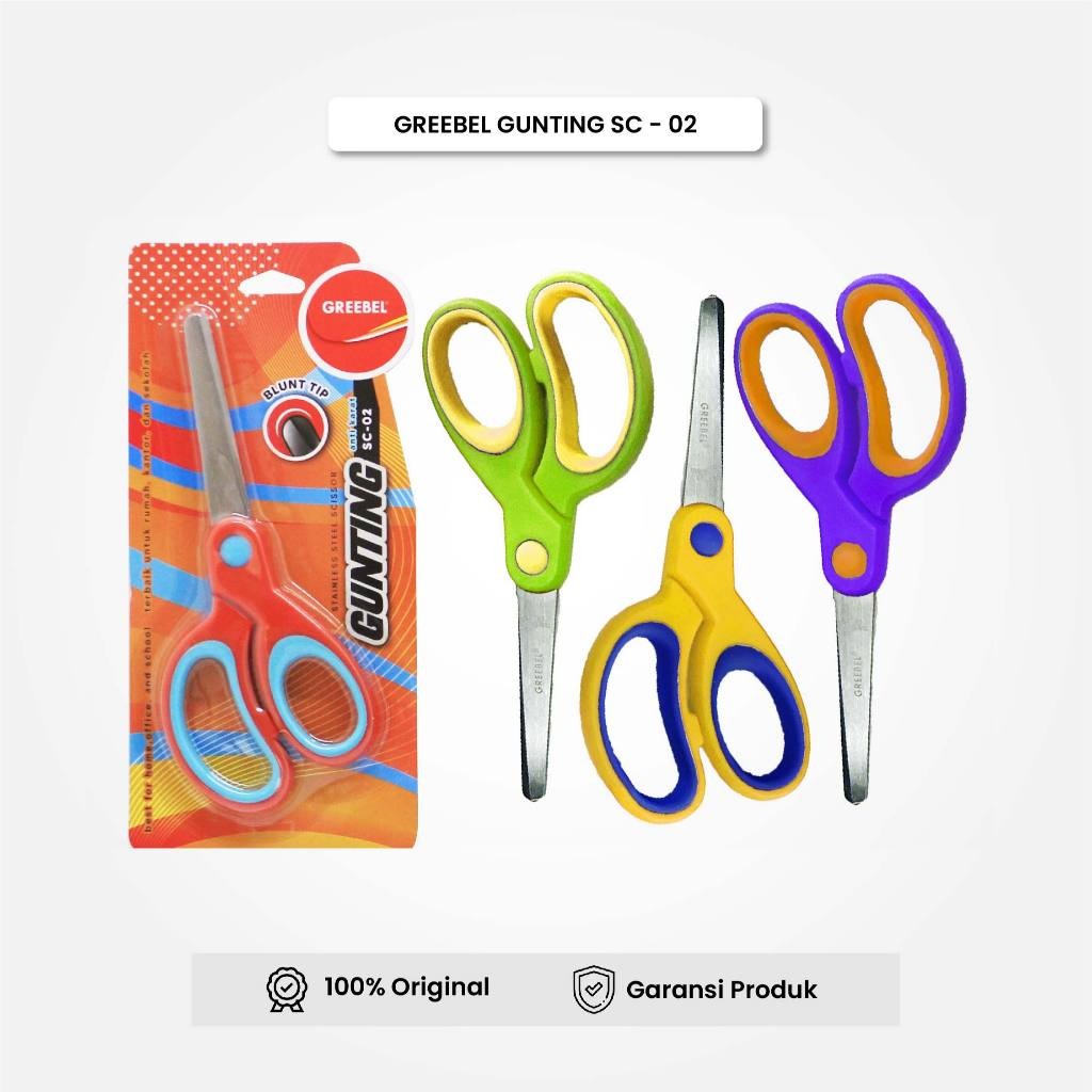 

Gunting Scissor Karakter Lucu (SC-02) GREEBEL / Gunting Sekolah Mini Stainless Anti Karat Nyaman Digunakan
