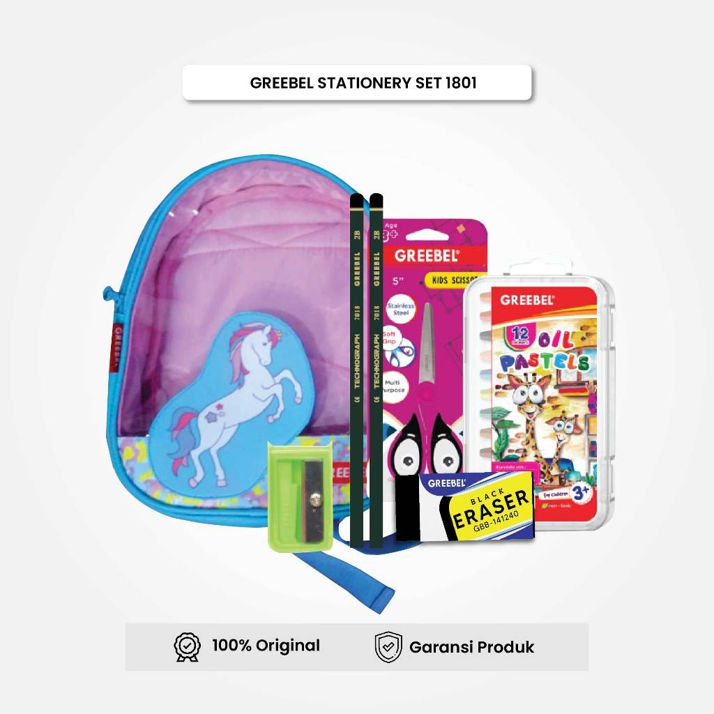 

Paket Alat Tulis 1801 / Stationery Set / Tas Sekolah Anak / Paket Belajar Sekolah GREEBEL