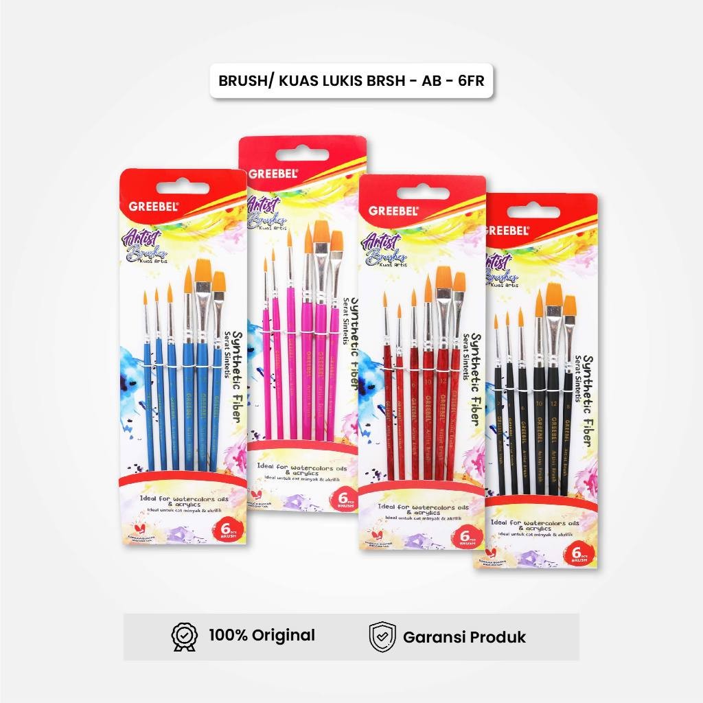 

GREEBEL Kuas Lukis Brush Paint Set / Kuas Melukis (AB6FR)