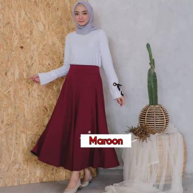 YZ Rok Jersey Mayung / Rok Jumbo / Rok Wanita Jumbo