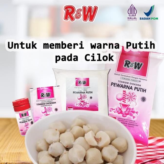 

HIW Pewarna Putih Pemutih Makanan Rajawali R&W RW 1kg
