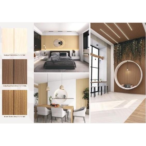 Diskon Wall Panel Balian - B01 Natural Oak Double Bar / Dinding Kayu