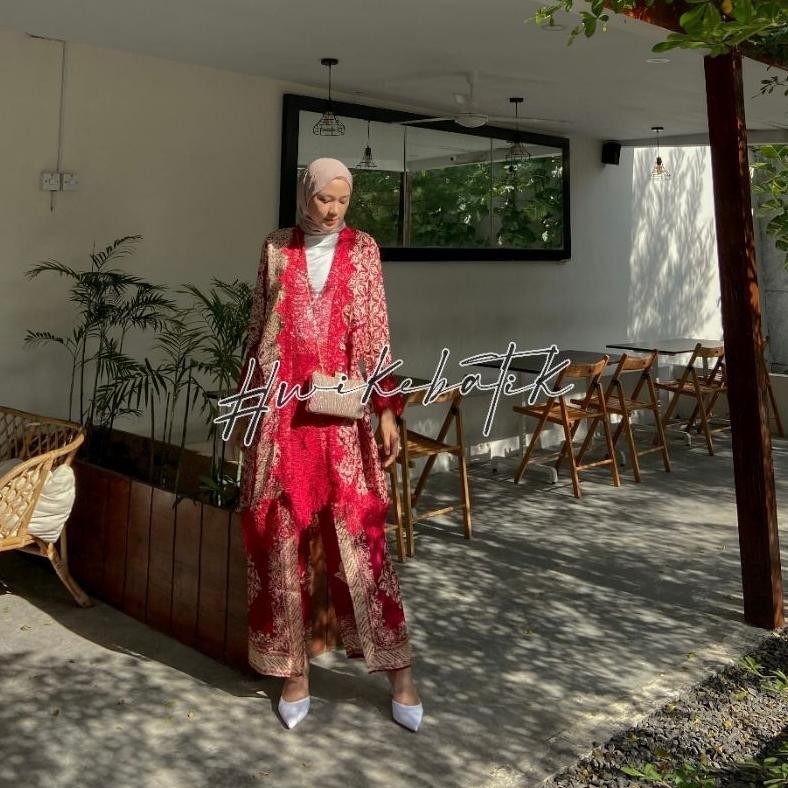 YZ Wike Batik | Set Outer Lace Kulot Slayer Liza Rosalita Viscose | Batik Trusmi