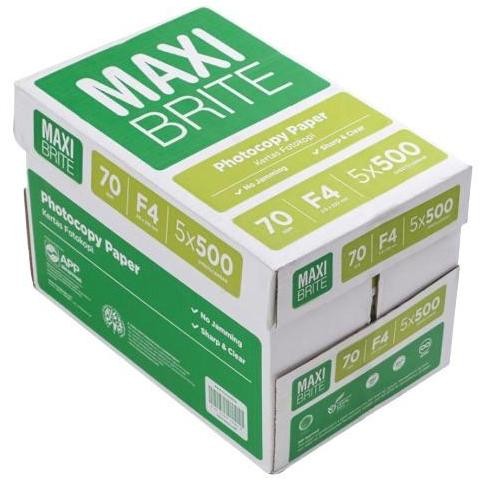 

Termurah Maxi Brite Photocopy Paper 70gsm F4 per BOX - MBR PC 70 F4